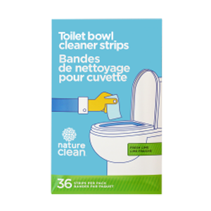 NATURE CLEAN Toilet Bowl Cleaner Strips – fresh lime – 36 sheets